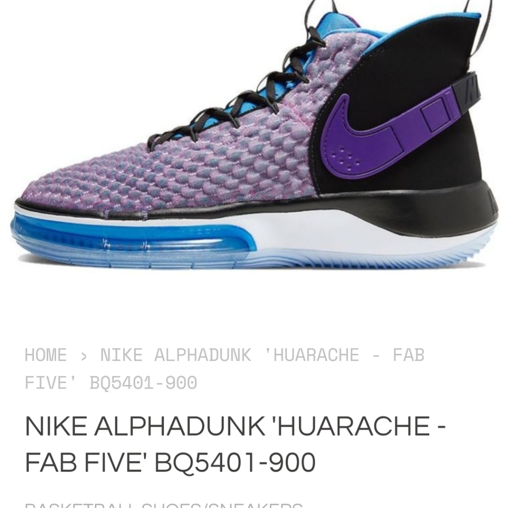 Nike hyperdunk huarache fab five BQ5401-900